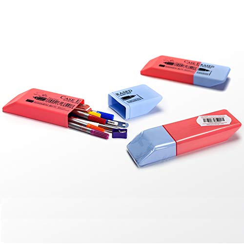 Artori Design Case Erased | Estuche de plástico para lápices | Con forma de goma de borrar | Para oficina, escritorio, colegio | Regalo para estudiantes | Regalo de oficina