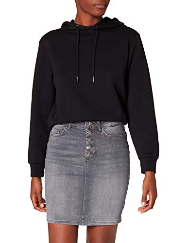 ONLY Damen ONLJOY L/S Hood SWT Kapuzenpullover, Black, L