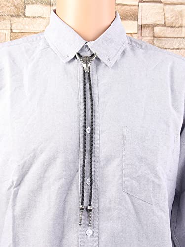 Image of GelConnie Native American Bolo Tie Rodeo Cowboy Leather Necktie Western Necklace Costume Accessories for Men,Women
