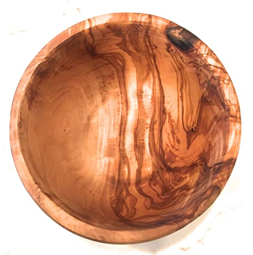 Orchard Hardwoods 7" Artisan Olive Wood Serving Bowl/Mini Bowl Farmhouse Décor Serveware For Fruit, Snacks, Salad, Dips, Keys, Potpourri. In Sm 6", Med 7", Lg 8", Xl 11", Xxl 12". (Medium 7 Inch) #TOP1
