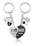 Taille compacte : 96 mm de longueur totale, pendentif en forme de cœur de 38 mm de large, ne pèse que 19 g par lot. Léger et pratique pour accrocher vos clés au quotidien ou comme étiquette de sac à main.