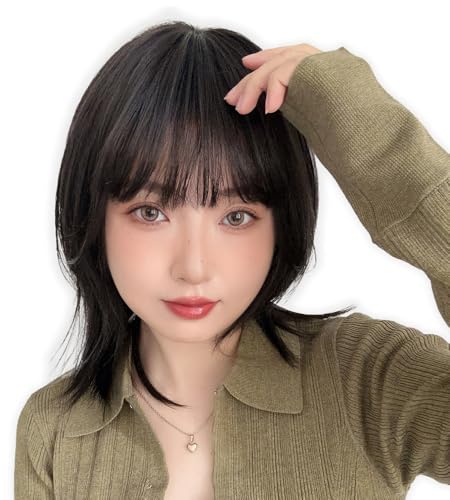 [ブライトララ] 医療用ウィッグ ミディアム ウィッグ 自然 人毛ミックス レイヤーカット 医療用 ミディ フルウィッグ p-hf1971x-NBK-Sのサムネイル