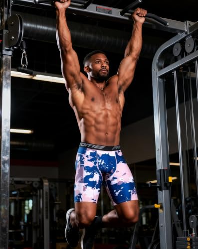 Image of Compression Shorts Men Spandex Sport Gym Shorts Athletic Workout Running Tights Training Underwear