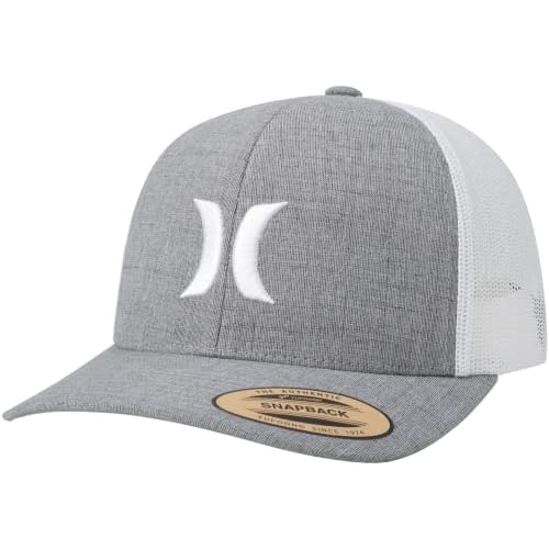 Hurley Men’s Caps – Del Mar Mesh Panel Baseball Cap Trucker Hat – Snap Back Hats for Men