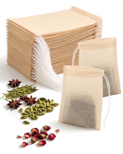 Angooni 300PCS Disposable Tea Filter Bags with Drawstring