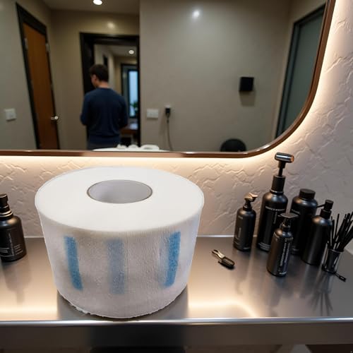 1 Rolle weiße Haarschneidestreifen, dehnbares Nackenband, Nackenband, Papiertücher, Haarentfernung, Wachsstreifen für Friseurladen, Haarschneiden, Styling-Salon-Zubehör