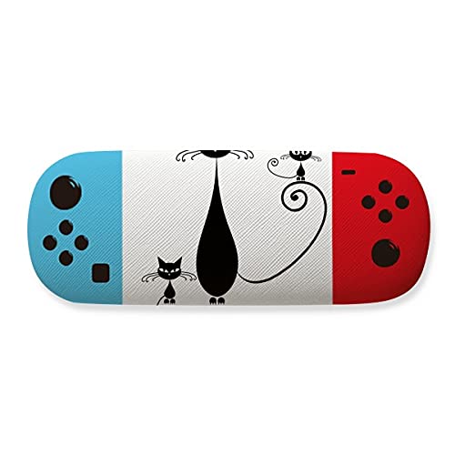 Étui de rangement pour lunettes motif chat noir, cadeau original