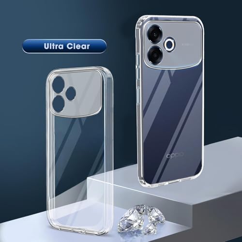 Image of Jkobi Silicone Back Cover Case for Oppo F33 Pro 5G (Clear Shockproof Case with Camera Protection | Soft and Flexible | Transparent)