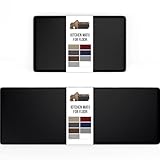 GORILLA GRIP 2 Pack Comfortable Cushioned Kitchen Mats for Floor, 17x24 + 17x48, Waterproof and Stain Resistant, 1/2 Inch Thick Soft Ergonomic Standing Desk Anti Fatigue Mat, Foam Supports Feet, Black