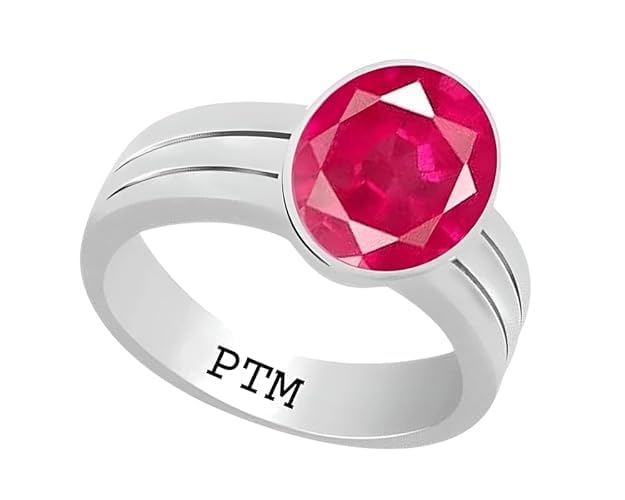 ptm 925 Sterling Silver Ruby (Manik) 3.25 Ratti To 10.25 Ratti or 3 Cts to 9.35 Cts Astrological Gemstone Bis Hallmark Ring for Men & Women-picture-46