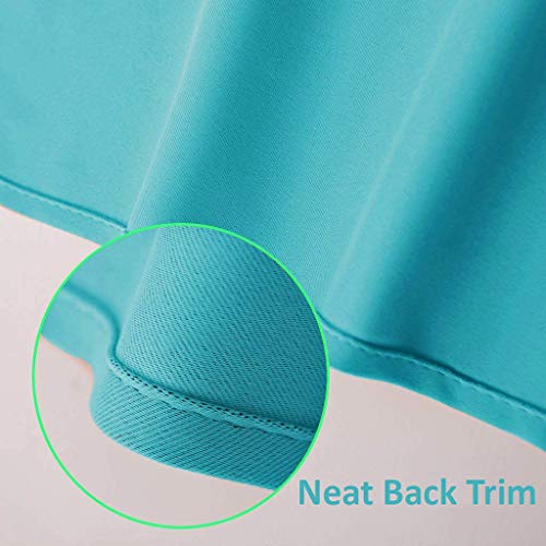 Image of JUPON Silk Blackout Curtain Pack of 1 Piece with 3 Layers Weaving Technology & Solid Grommet Pattern /Thermal Insulated Draperies Energy Saving (W 44 inch X 48 inch L) Turquoise