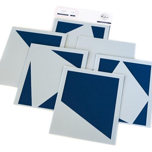 Pinkfresh Studio Stencils 4.25"X5.25" 6/Pkg-Overlapping Geometrics