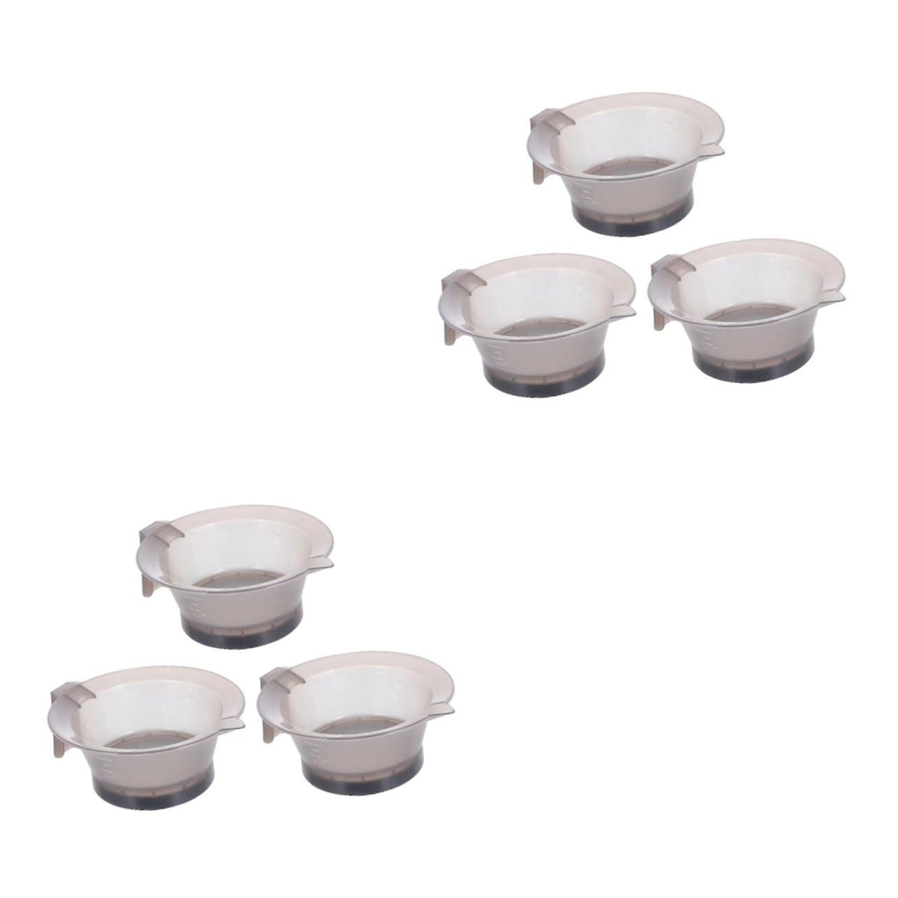 FOMIYES 2sets 3pcs Mixing Tint Bowls for Hair Coloring Durable Easy to Clean Plastic Hair Dye Bowls with Handle for Home Salon Use for Mixing 3pcs*2
