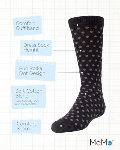 MeMoi Polka Dot Cotton Blend Boys Dress Socks3