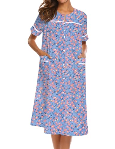 Ekouaer House Dress for Women with Pockets Button Down...