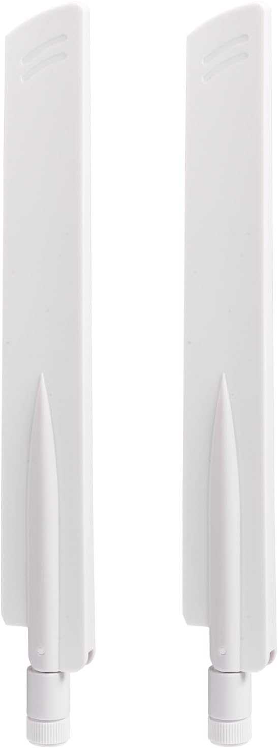 - Eightwood Tri-Band WiFi 6E Antenna 2.4GHz 5GHz 6GHz RP-SMA Male Antenna White (2-Pack) for WiFi Router Security Camera DVR Recorder Surveillance Monitor