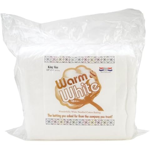 Warm & White Cotton Batting (120'' x 124'') King Size Cover