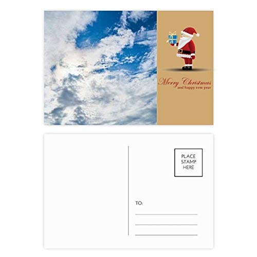 Cartes postales Santa Claus ciel bleu lot de 20 pour remerciements professionnels et fêtes