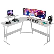 L-Shaped Gaming Desk, Computer Desk Corner Desks Gaming Table PC Table for Home Office Dorm Sturdy Writing Workstation