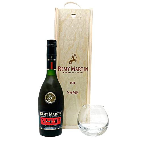 Personalised Remy Martin VSOP Cognac Champagne Gift Set with Glass - 35cl - Gifts For Him, For Her, Christmas, Birthday's, Father's Day, Mother's Day