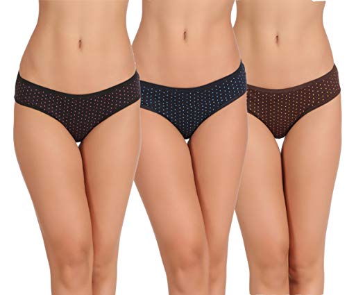Image of Eve's Beauty Women's Polka Dot Cotton Bikini Panties - Pack of 3