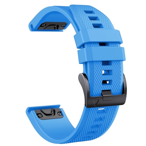 NotoCity Compatible con Correa Garmin Fenix 5 / Fenix 5 Plus / Fenix 6 / Fenix 6 Pro / Forerunner 935 / Forerunner 945, Easy Fit 22 mm Pulsera Fitness de Silicona, azul