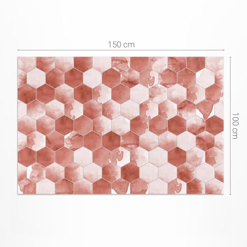 Tapis d'extérieur 100x150 imperméable pour balcon et terrasse design hexagone - 4