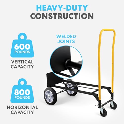 image for SIMPLI-MAGIC 2 in 1 Convertible Hand Truck and Dolly, 800LBS – Heavy
