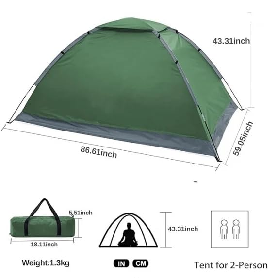 Carpa de Camping para 2 Personas OTUAYAUTO Resistente al Agua miniatura 2