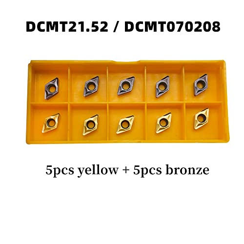 Rhfgyy 20Pcs Dcmt21.51 Dcmt21.52 Dcmt070204 Dcmt070208 Carbide Inserts Lathe Turning Inserts Turning Tool Multilayer Coated Cnc Lathe Inserts thumb #3