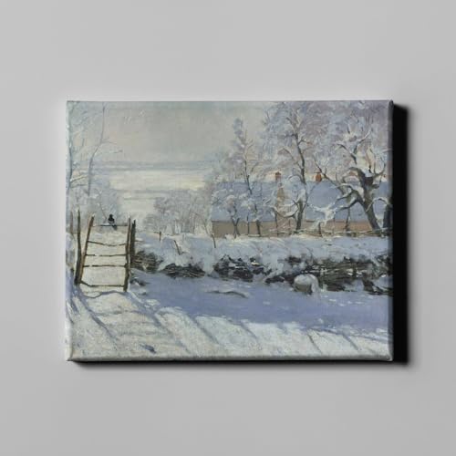 Lienzo "The Urraca 1869" de Claude Monet: Decoración artística estilo galería para tu hogar