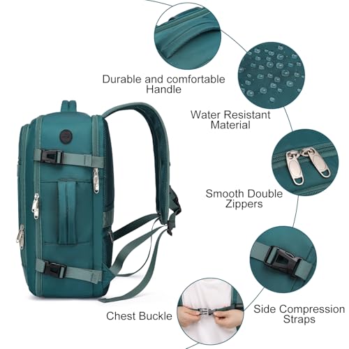 EZUOLA Carry On Backpack with USB Port