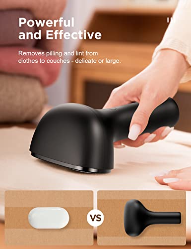 Vasson 2023 Upgraded Fabric Shaver, Rechargeable Lint Remover, Sweater Shavers To Remove Pilling, Electric Lint Shaver, Sweater Defuzzer, Pilling Remover For Clothes And Furniture (Black) #TOP1
