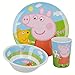 Bbs 123175 - Peppa Pig Mealtime Set, 3 Pezzi in Melammina