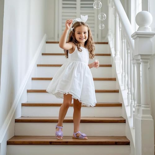 Image of Kiderence Toddler Flower Girl Sandals Open Toe Dress Shoes Wedding Party