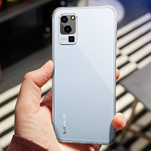 Image of Fashionury Crystal Clear Case for Lava Blaze 5G | Yellowing Resistance | Transparent TPU Silicone | Raised Camera Lips | Slim Transparent Cover