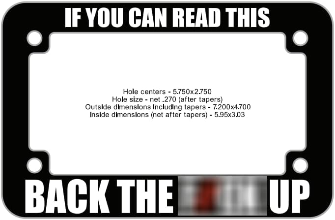 Marco de matrícula de motocicleta TikTok Made Me Buy it Trend If You Can Read This Backup Funny Back Up Soporte de respaldo divertido regalo para