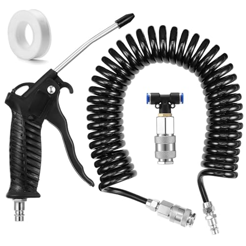 Habwea Soufflette à air Comprimé avec Tuyau de 5 Mètres Soufflette Air Duster pour Camion (5m -Black)