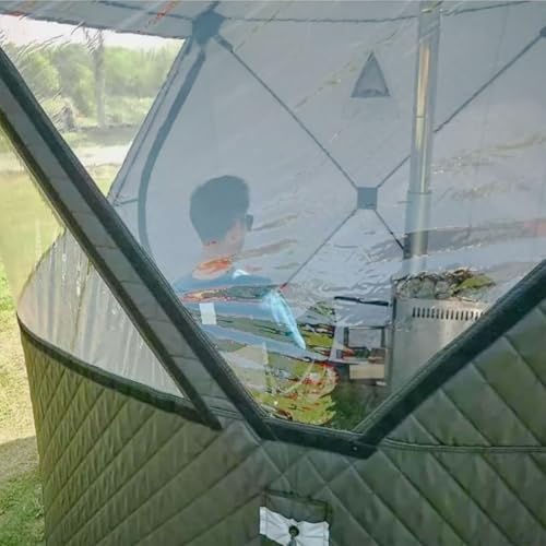 Tente de sauna d'extérieur portable pour 4 personnes avec piquets et cordes