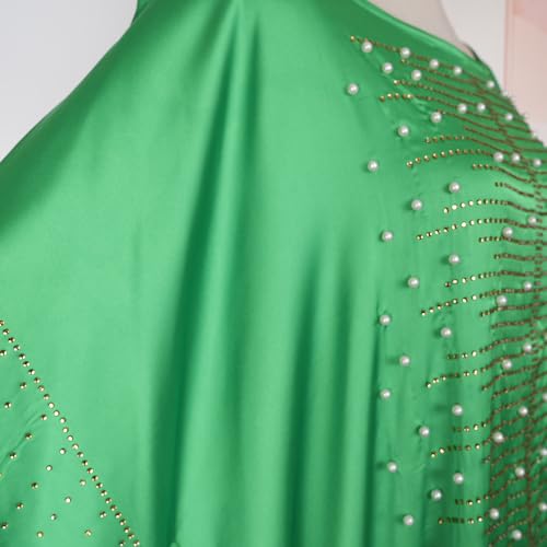 Image of HD African Dresses for Women Fashion Beading Rhinestone Kaftan Maxi Dress