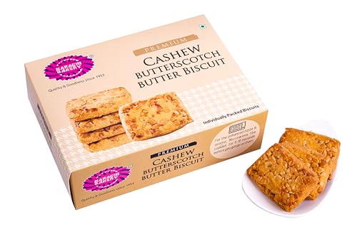 Image of Karachi Bakery Cashew Butterscotch butter Biscuits, 300 g (Pack of 2)