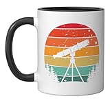 Telescope Astrophotography Telescope Cosmic Photography Ceramic Mug, Black/White