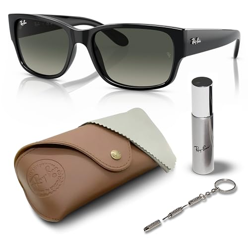 Ray-Ban RB4388 Square-Round Shaped Sunglasses for Men & Women with Official RAYBAN Eyewear Kit