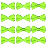 Men's Bow Tie Wholesale 12 Pack Pre-Tied Formal Tuxedo Bowties Wedding Solid Ties