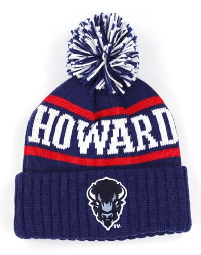 Big Boy Howard Bison S256 Adult Beanie with Ball [Navy Blue] - ID#75998