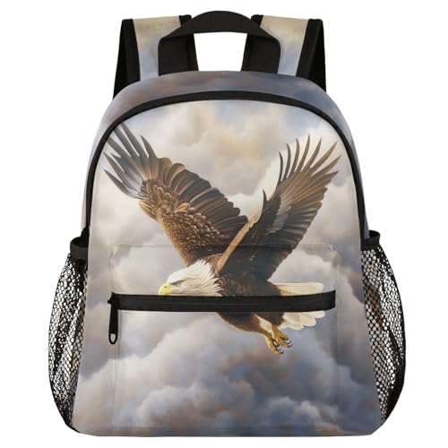 Bird Eagle Sky School Backpacks for Girls Boys Teens, Kindergarten Elementary Kids Toddler Bookbag Mochilas Escolares Para Niñas 12in Preschool Cute Travel Backpack