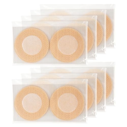 40 PairesCache Tetons Hommes, 4.5cm Cache-tétons Invisibles et Respirants, Cache Teton Homme Auto-adhésives Imperméables, Protection Teton Running Anti-Friction pour Coureurs Athlètes