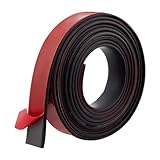 OLYCRAFT 3 m/3.3 Yards Schwarze Selbstklebende Gummistreifen 25.5 mm Breiter Neopren-Gummistreifen 4 mm Dick Selbstklebende Dichtungsgummidichtung Für Dichtungspads Dichtungen Bastelschutz