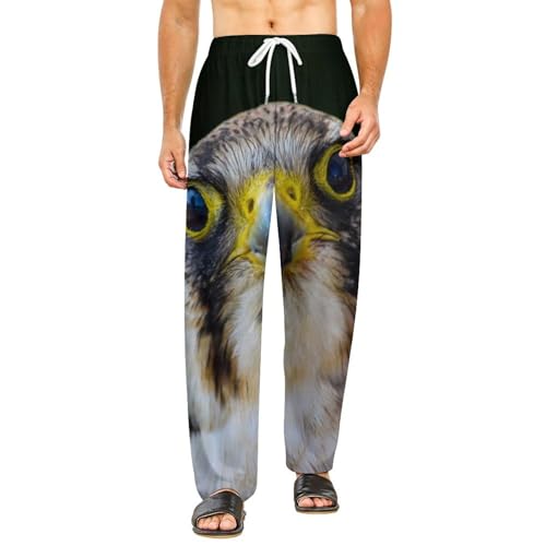 Bas de pyjama femme long Chouette Mignonne en taille S avec poches
