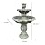 watnature 39.3”H Birdbath Garden Waterfall Fountain - 3-Tiered Pagoda Zen Modern Outdoor Floor Standing Fountain with Pump for Backyard,Deck,Lawn, Porch?Pump Cord Long 9.83ft?